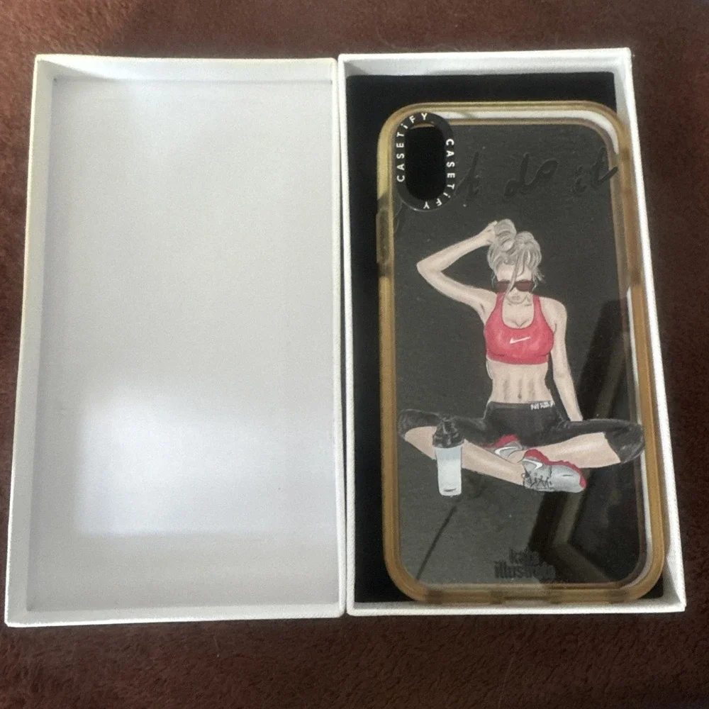 Gently used iphone XR By CASETIFY Just Do It Impact Case Glossy Frost